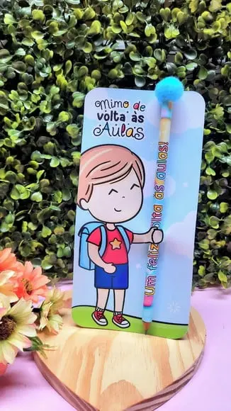 Cartão com Lápis- Volta Ás Aulas