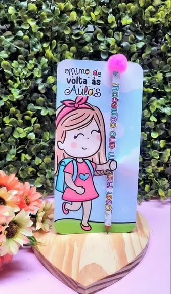 Cartão com Lápis- Volta Ás Aulas