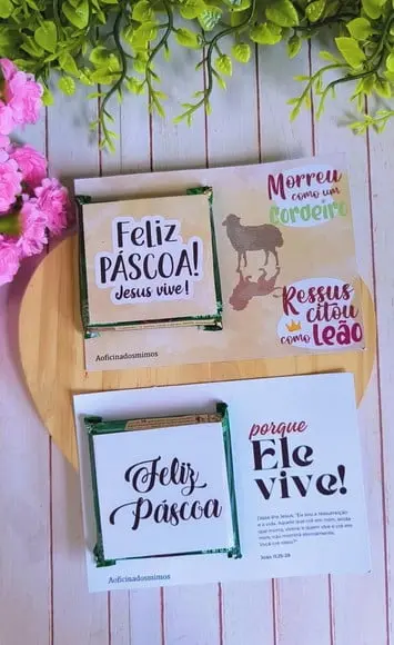 Cartão com Mini Talento- Páscoa