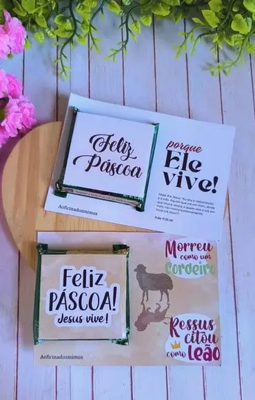 Cartão com Mini Talento- Páscoa