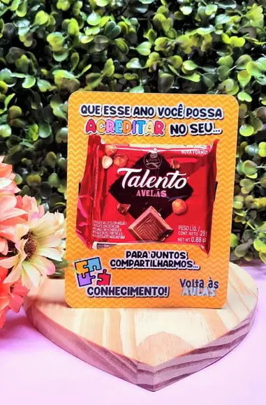 Cartão com Mini Talento- Volta Ás Aulas