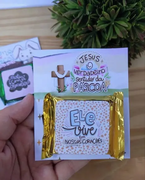 Cartão com Mini Talento- Páscoa