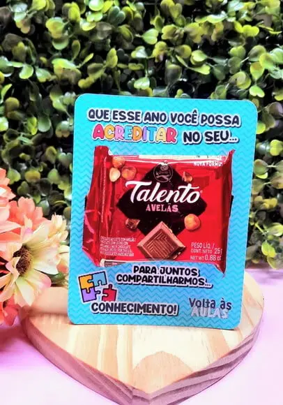 Cartão com Mini Talento- Volta Ás Aulas