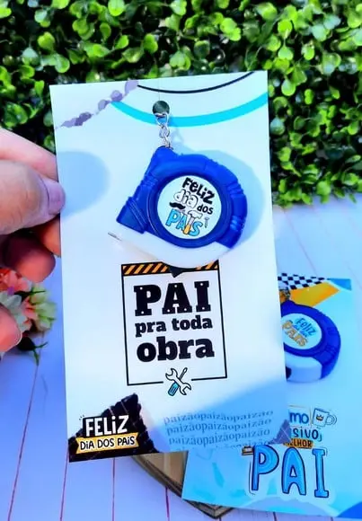 Cartão com Mini Trena 1m- Dia dos Pais