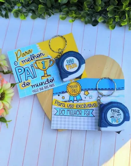 Cartão com Mini Trena de 1m- Dia dos Pais