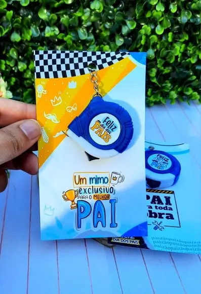 Cartão com Mini Trena 1m- Dia dos Pais