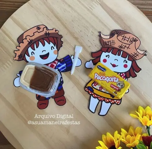 Cartão com Paçoca ou Nucita- Festa Junina