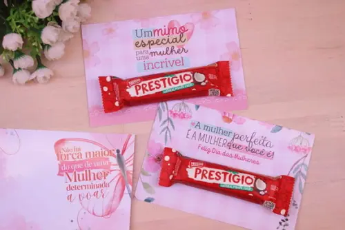 Cartão com Prestígio 33g- Dia da Mulher