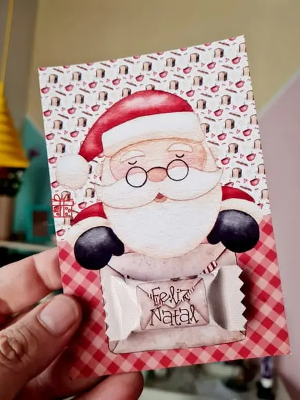 CARTÃO NATAL COM BALINHA