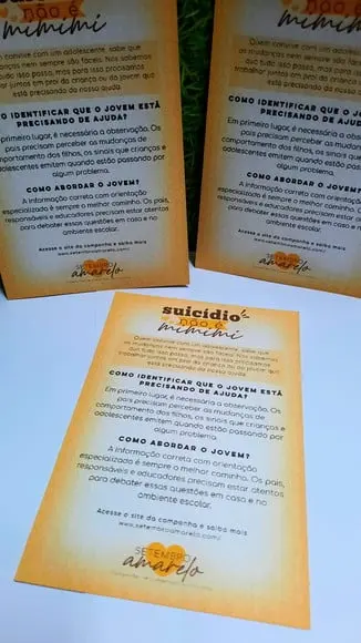 Cartão Setembro Amarelo