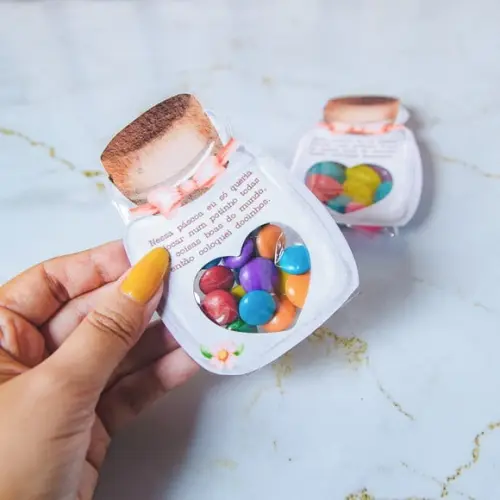 Cartão Potinho com Docinhos- Páscoa