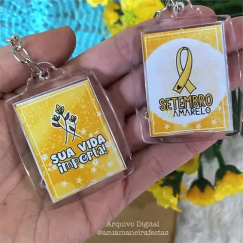 Chaveiro -setembro Amarelo -leia Descrição!