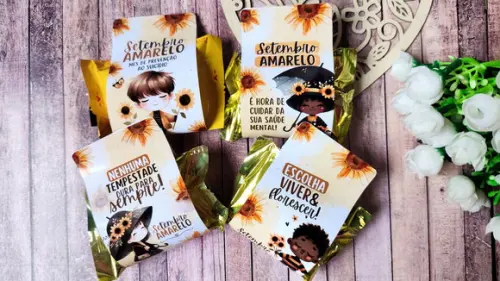 Cinta com Bombom- Setembro Amarelo
