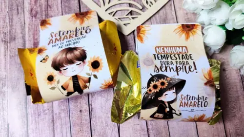 Cinta com Bombom- Setembro Amarelo