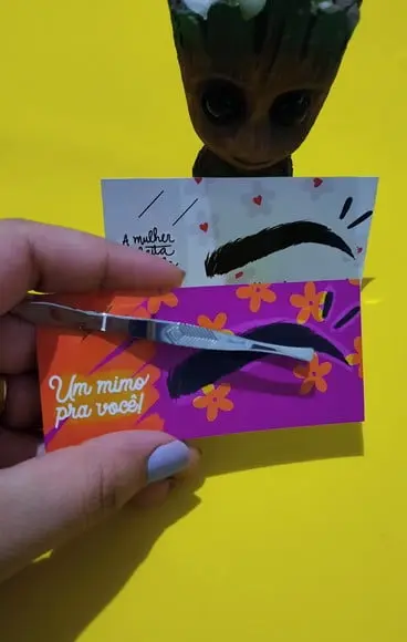 DIA DA MULHER- Card com Pinça