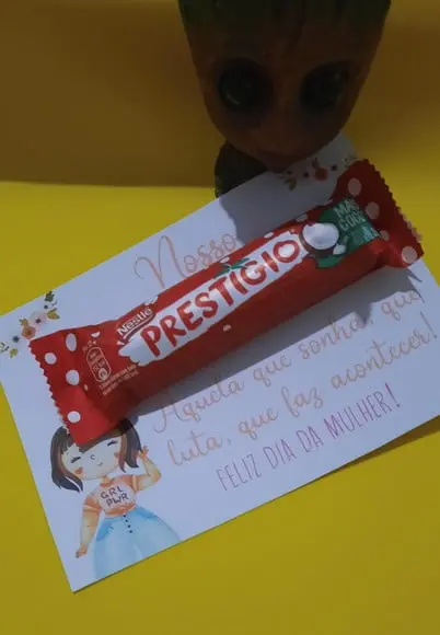 Dia da Mulher- Cartão com PRESTIGIO 33g