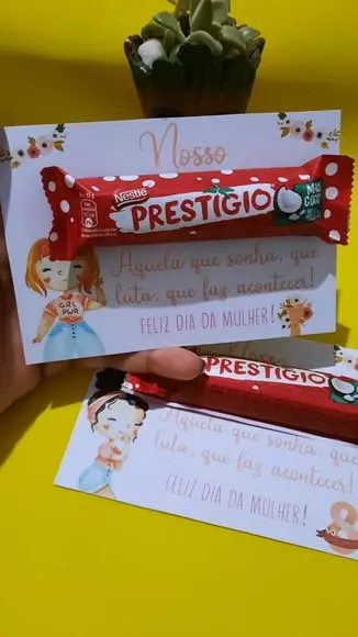 Dia da Mulher- Cartão com PRESTIGIO 33g