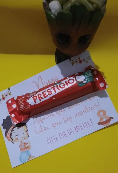Dia da Mulher- Cartão com PRESTIGIO 33g