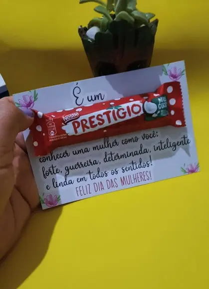 Dia da Mulher- Cartão com Prestígio 33g