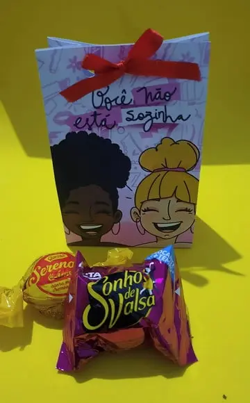 Dia da Mulher- Sacolinha com 2 Bombom