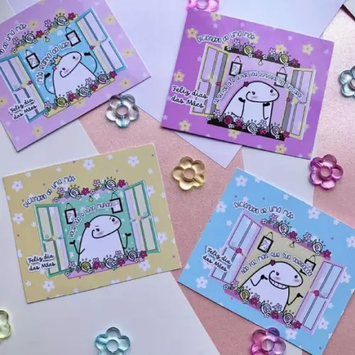 Dia das Mães- Card com Mini Lixa ou Escovinha
