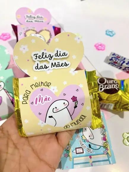 Dia das Mães- Porta Bombom com 1 Bombom