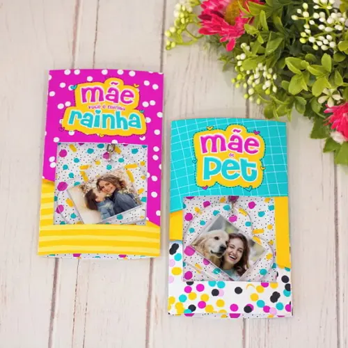 Envelope com Chaveiro- Dia das Mães
