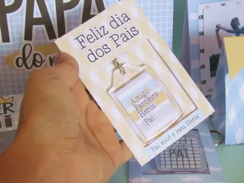 Envelope com Chaveiro- Dia dos Pais