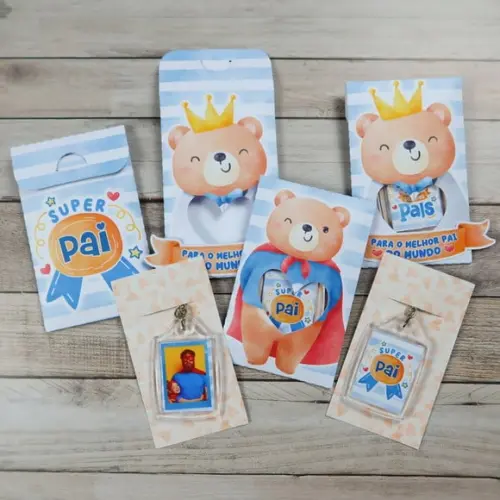 Envelope com Chaveiro- Dia dos Pais