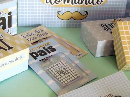Envelope com Chaveiro- Dia dos Pais