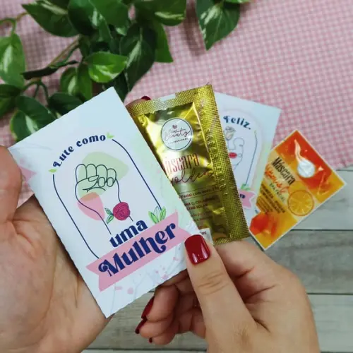 Envelope com Máscara Facial- Dia da Mulher
