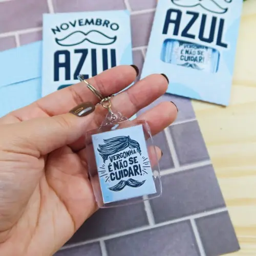 Envelope com Chaveiro- Novembro Azul