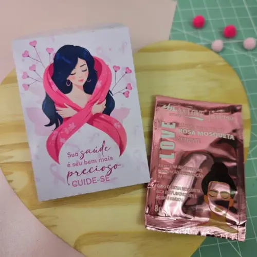 Envelope com Máscara Facial- Outubro Rosa