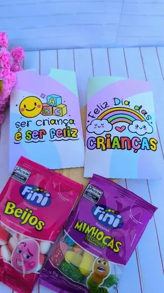 Envelope com Mini Fini- Dia das Crianças