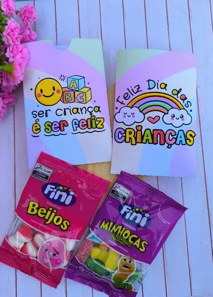 Envelope com Mini Fini- Dia das Crianças