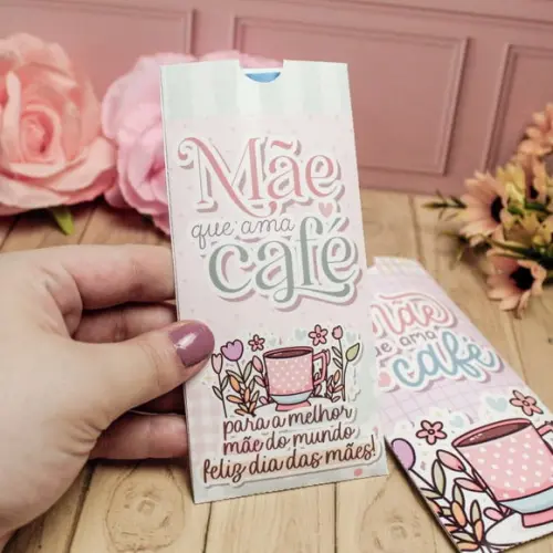 Envelope com Sachê de Café- Dia das Mães