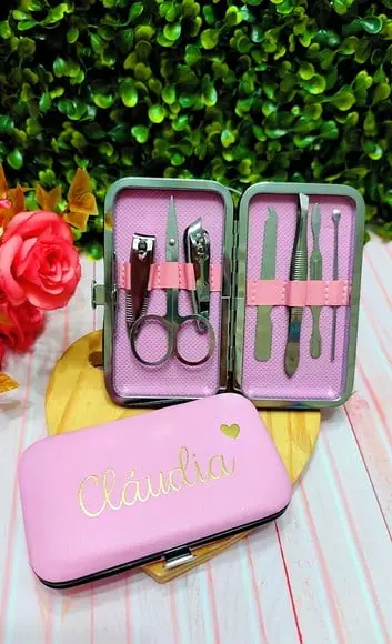 Estojo com Kit Unha Personalizado- Dia das Mães