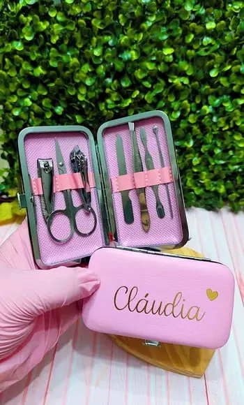 Estojo com Kit Unha Personalizado- Dia das Mães
