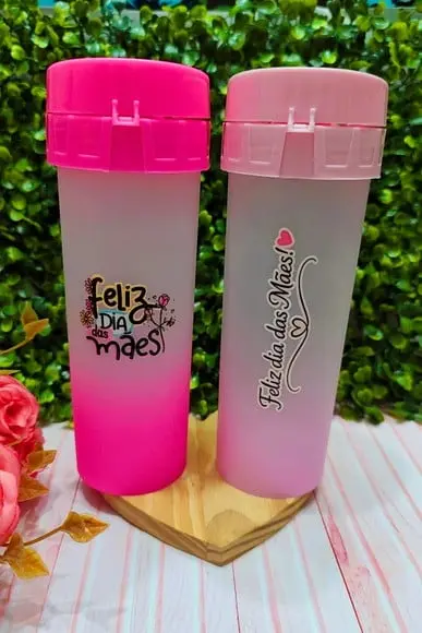 Garrafinha Personalizada com Frase ou Nome- Dia das Mães