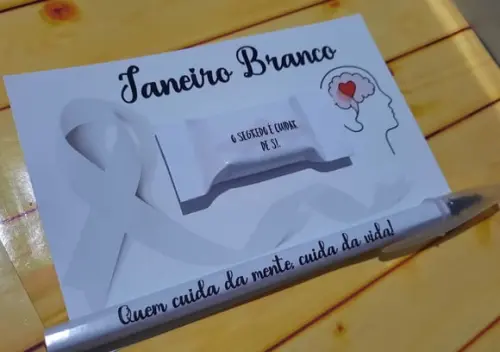 JANEIRO BRANCO- CARD COM CANETA E BALINHA