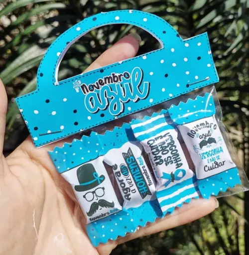 Lapela com 4 Balinhas- Novembro Azul
