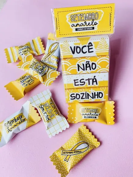 Lapela com 4 Bis- Setembro Amarelo -leia Descrição!