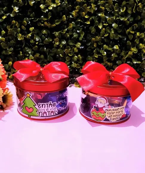 Latinha com 6 Chocolates- Mimo de Natal