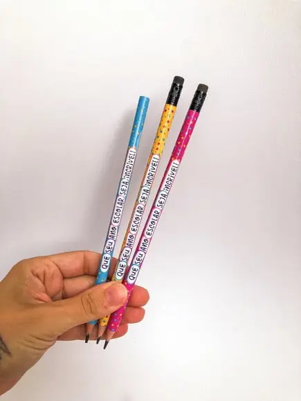 Lápis ou Caneta -personalizado Volta as Aulas