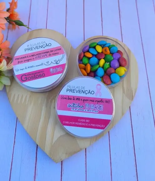 Latinha com Coloreti (chocolate)- Outubro Rosa