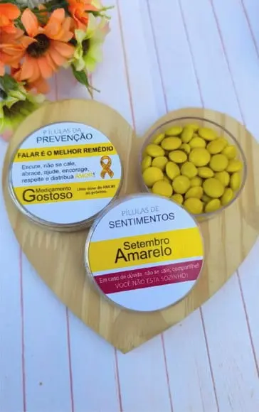 Latinha com Coloreti (chocolate)- Setembro Amarelo