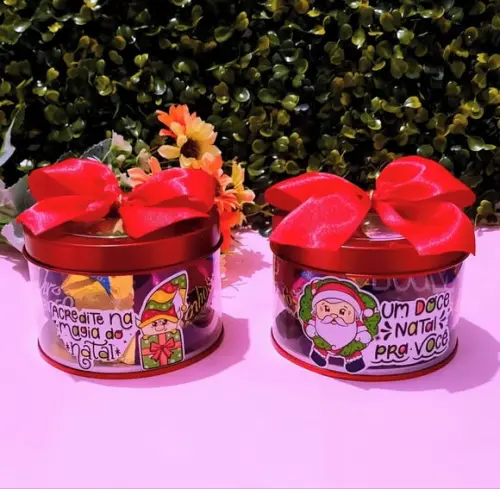 Latinha com 6 Chocolates- Mimo de Natal