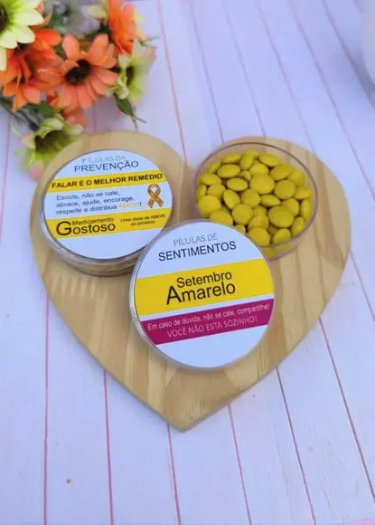 Latinha com Coloreti (chocolate)- Setembro Amarelo