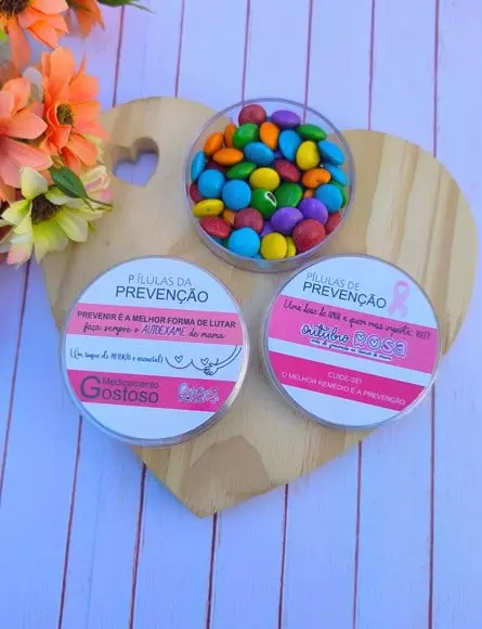 Latinha com Coloreti (chocolate)- Outubro Rosa