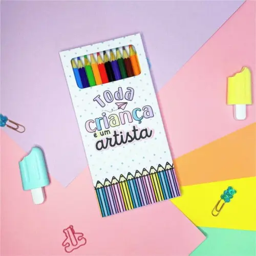 Livrinho De Colorir+ Lápis De Cor- Dia Das Crianças